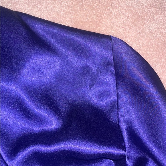 Victoria’s Secret Deep Purple Blue Silky Style Lingerie Robe - Picture 8 of 8